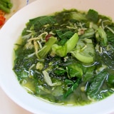 ちんげん菜と海苔のシジミスープ